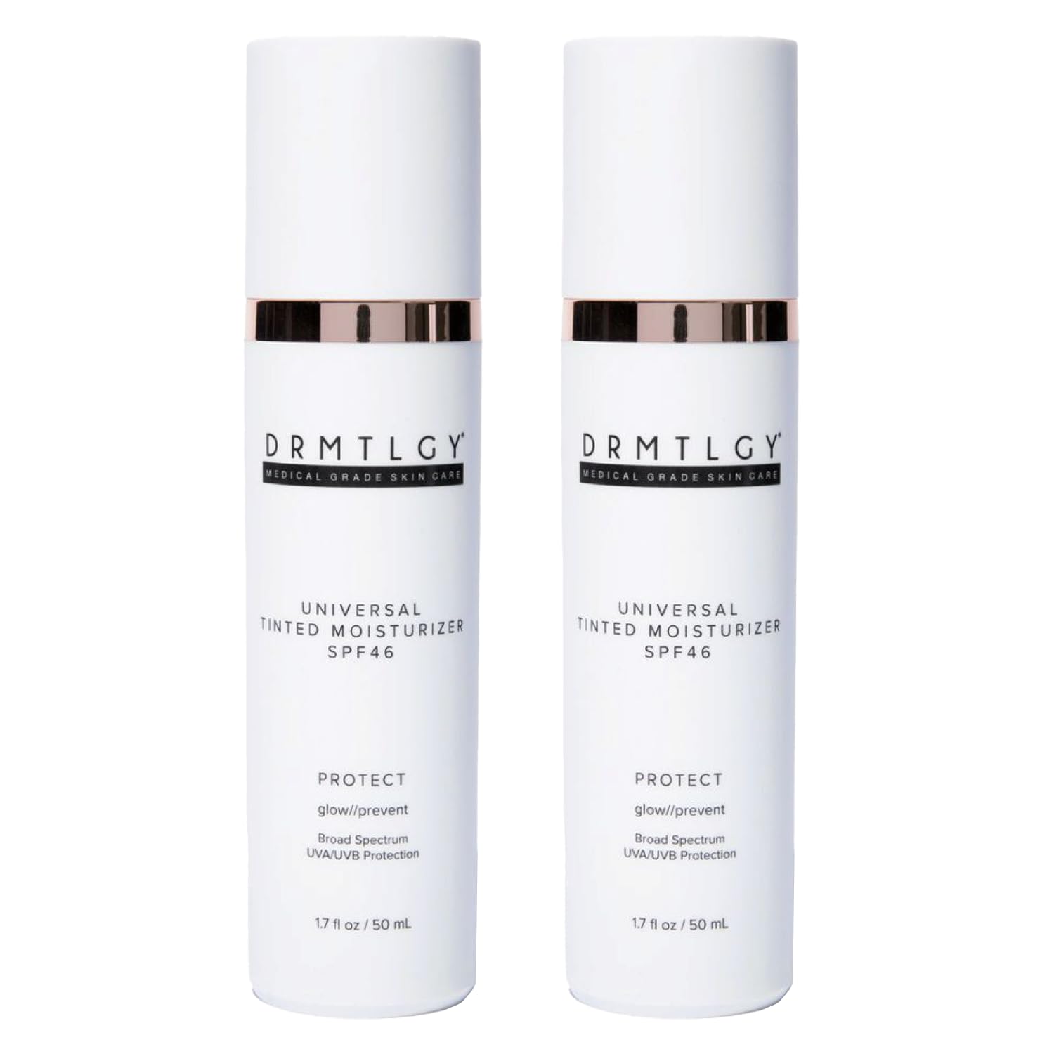 DRMTLGY Universal Tinted Moisturizer SPF 46 2-Pack, Dewy Tinted Sunscreen