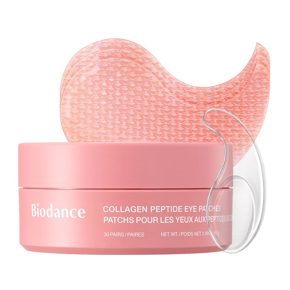 BIODANCE Hydrogel Eye Patches for Under Eye - Collagen Peptide, Anti Wrinkle & Fine Lines (60 Count)