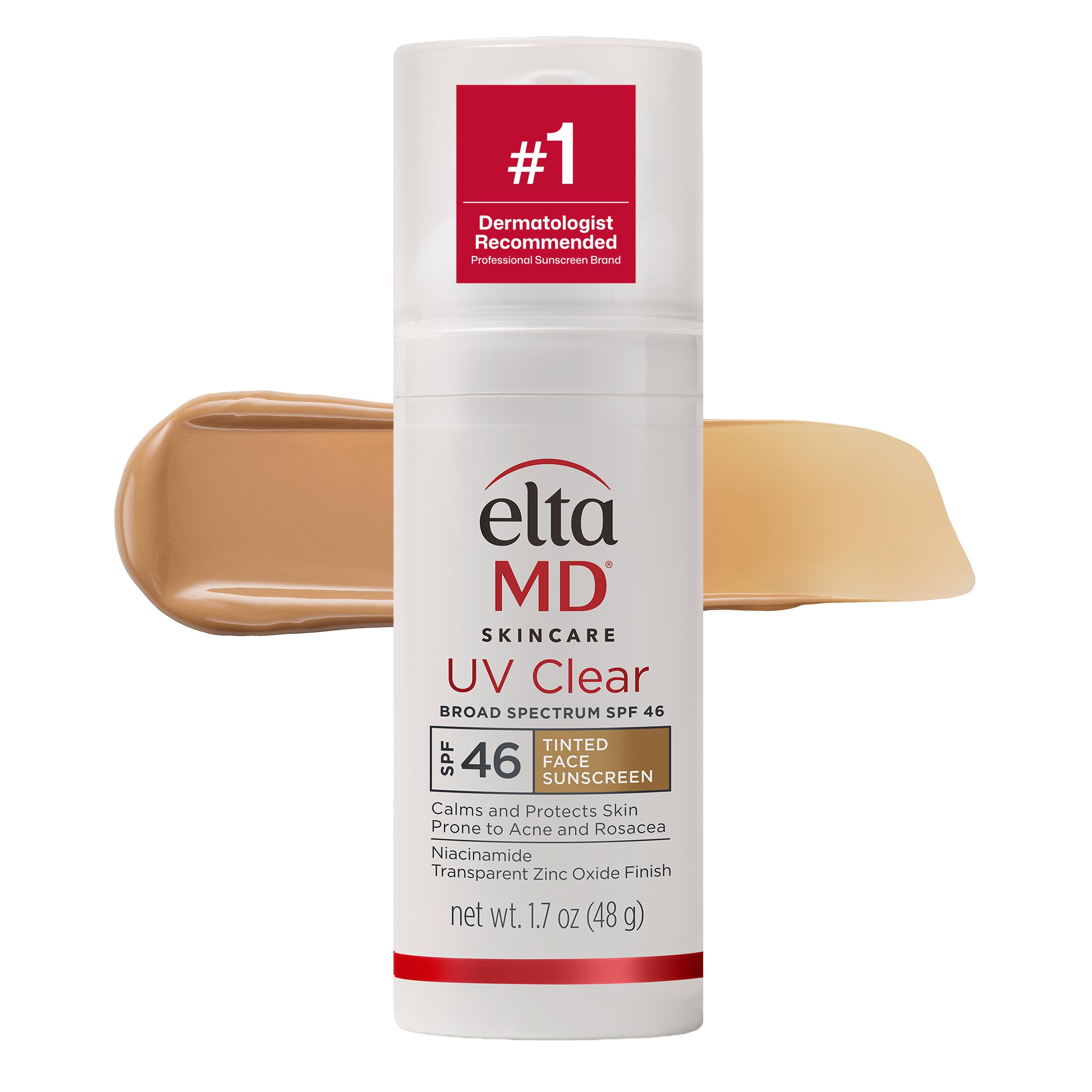 EltaMD UV Clear Face Sunscreen with Zinc Oxide, Oil-Free, SPF 46 and SPF 50