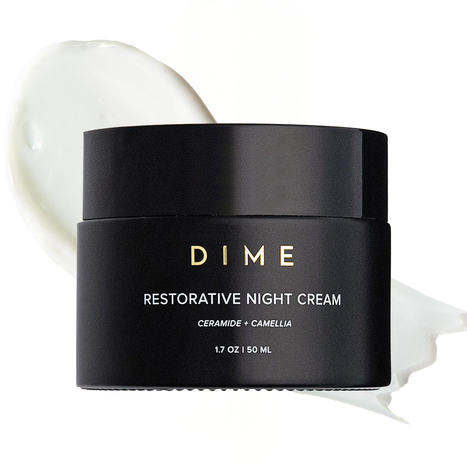 DIME Beauty Restorative Night Cream - Anti-Aging Face Moisturizer with Ceramides, Peptides, Sea Buckthorn and Squalane, Hydrating for Fine Lines and Wrinkles, Vegan, Cruelty-Free, 1.7 oz / 50 ml